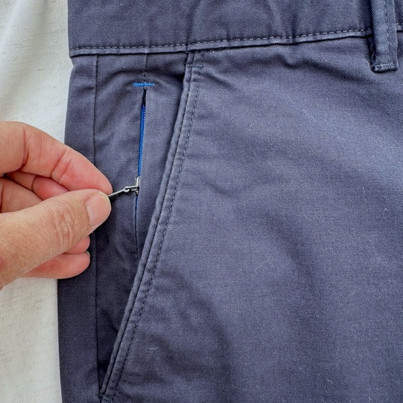 ENGLISH LAUNDRY Mens Pant Straight Leg Soft Flex Waist Blue Midnight Chino 34x30 - Picture 7 of 9